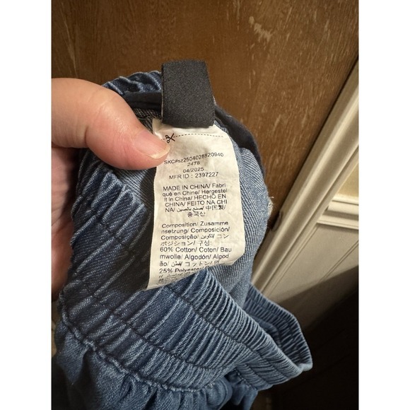 SHEIN Women's Blue Midi Denim Jean Skirt Elastic Waist Pockets Fit & Flare 3XL - Picture 9 of 10